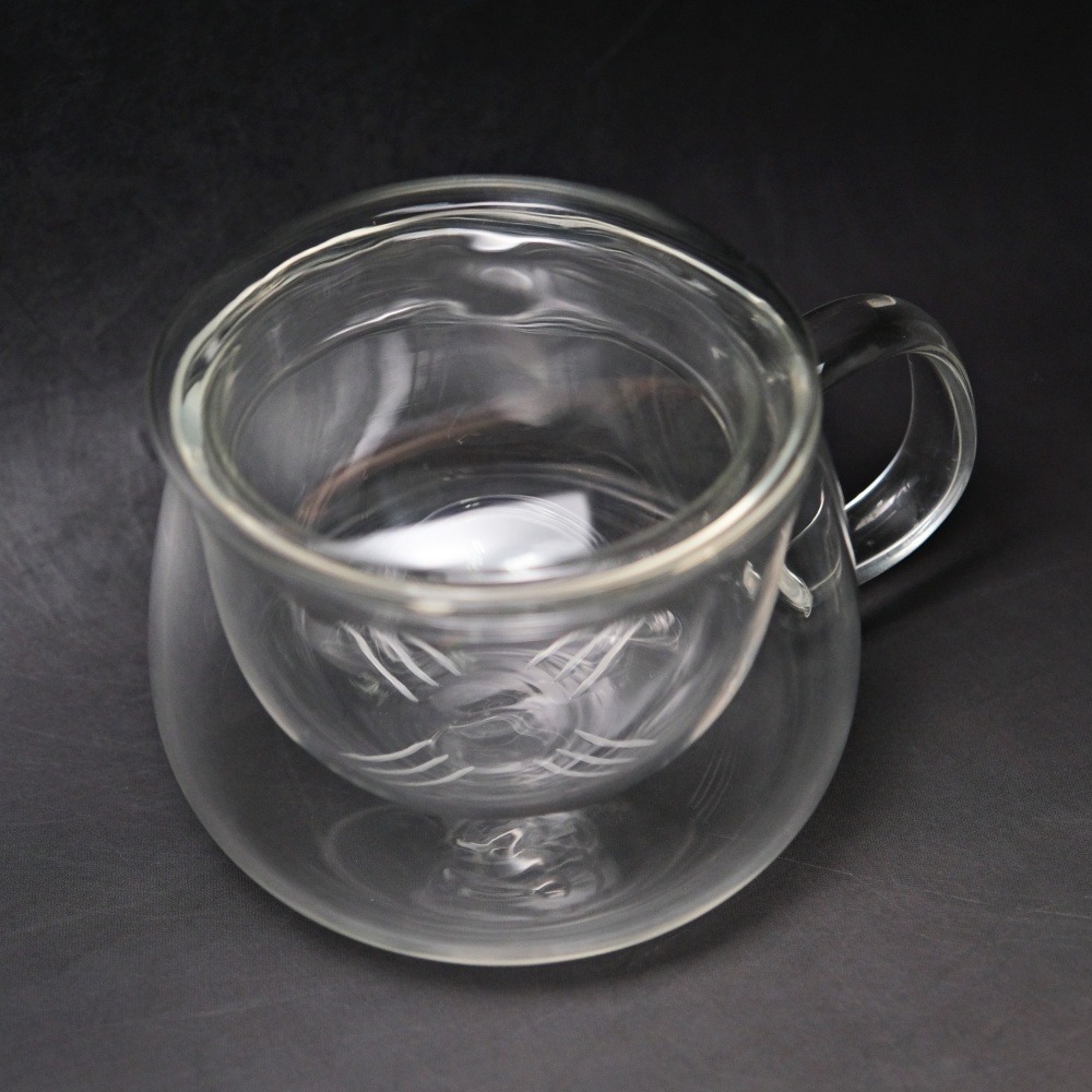 【全館滿599免運】玻璃蘑菇杯 350ml 濾心 杯子 蓋子 泡茶杯 玻璃水杯 耐熱玻璃水杯 咖啡杯 馬克杯-細節圖3