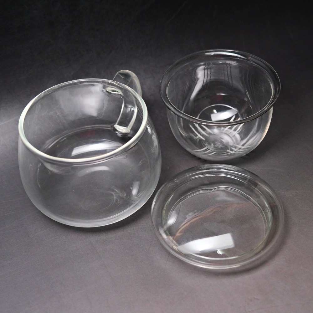 【全館滿599免運】玻璃蘑菇杯 350ml 濾心 杯子 蓋子 泡茶杯 玻璃水杯 耐熱玻璃水杯 咖啡杯 馬克杯-細節圖4