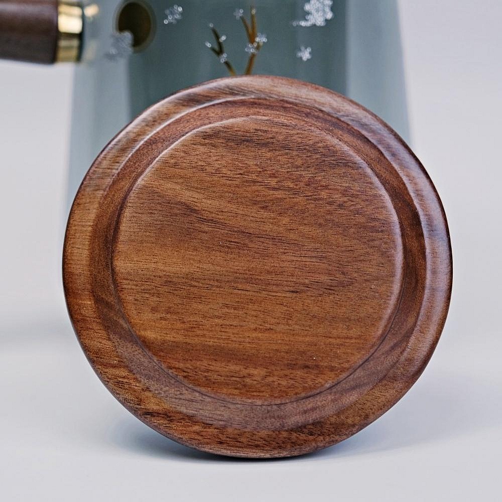 【全館滿599免運】一鹿有你辦公杯─520ml 玻璃泡茶壼 木柄手把 辦公杯 泡茶杯 附茶水分離器 大容量【自在坊茶具】-細節圖4