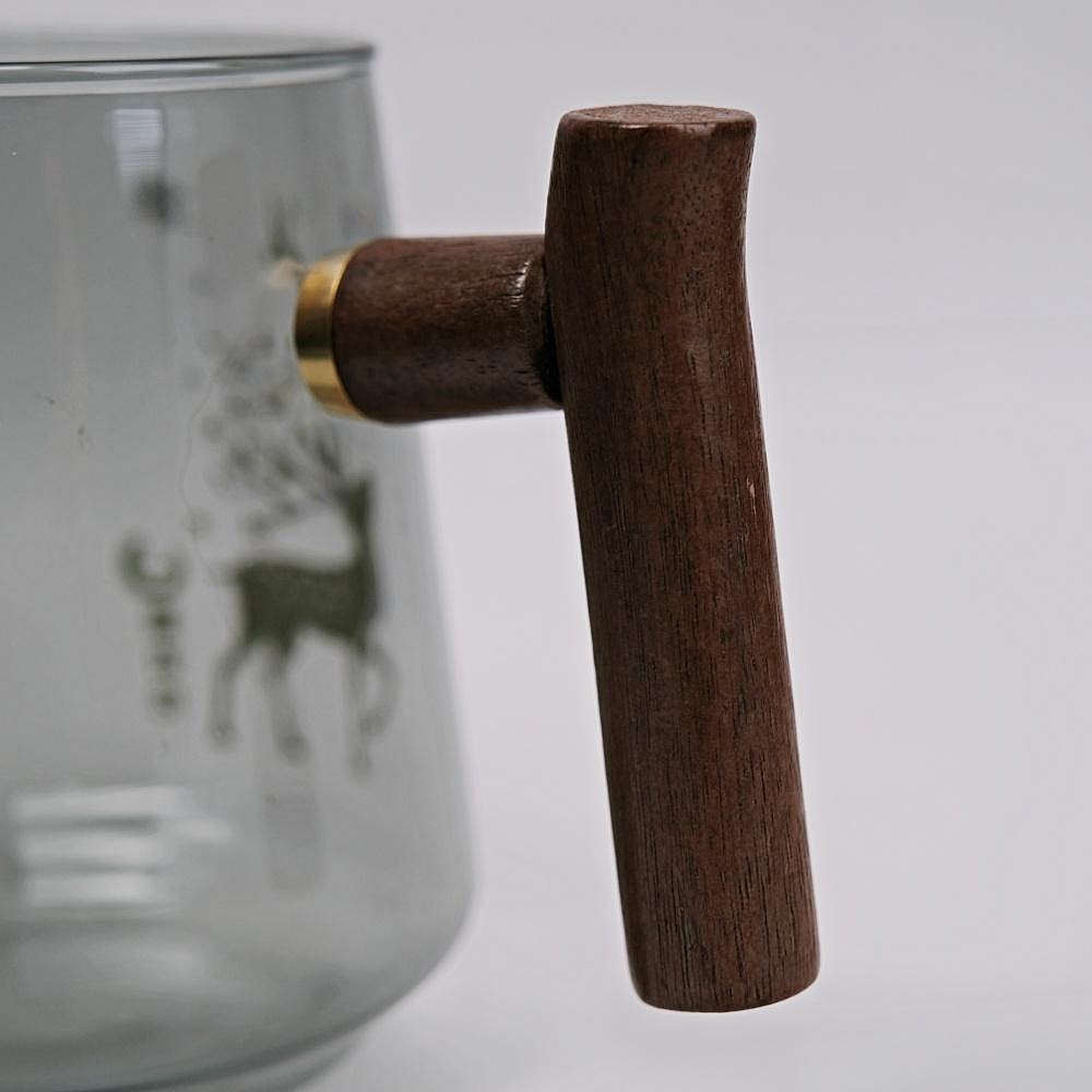 【全館滿599免運】一鹿有你辦公杯─520ml 玻璃泡茶壼 木柄手把 辦公杯 泡茶杯 附茶水分離器 大容量【自在坊茶具】-細節圖10