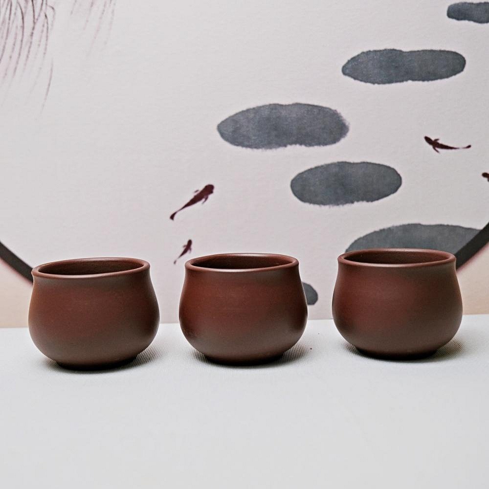 【自在坊茶具】茶杯 紫砂杯 【大紅袍 / 紫朱泥小口杯─50ml】手工杯 品茗杯 小口杯【全館滿599免運】-細節圖3