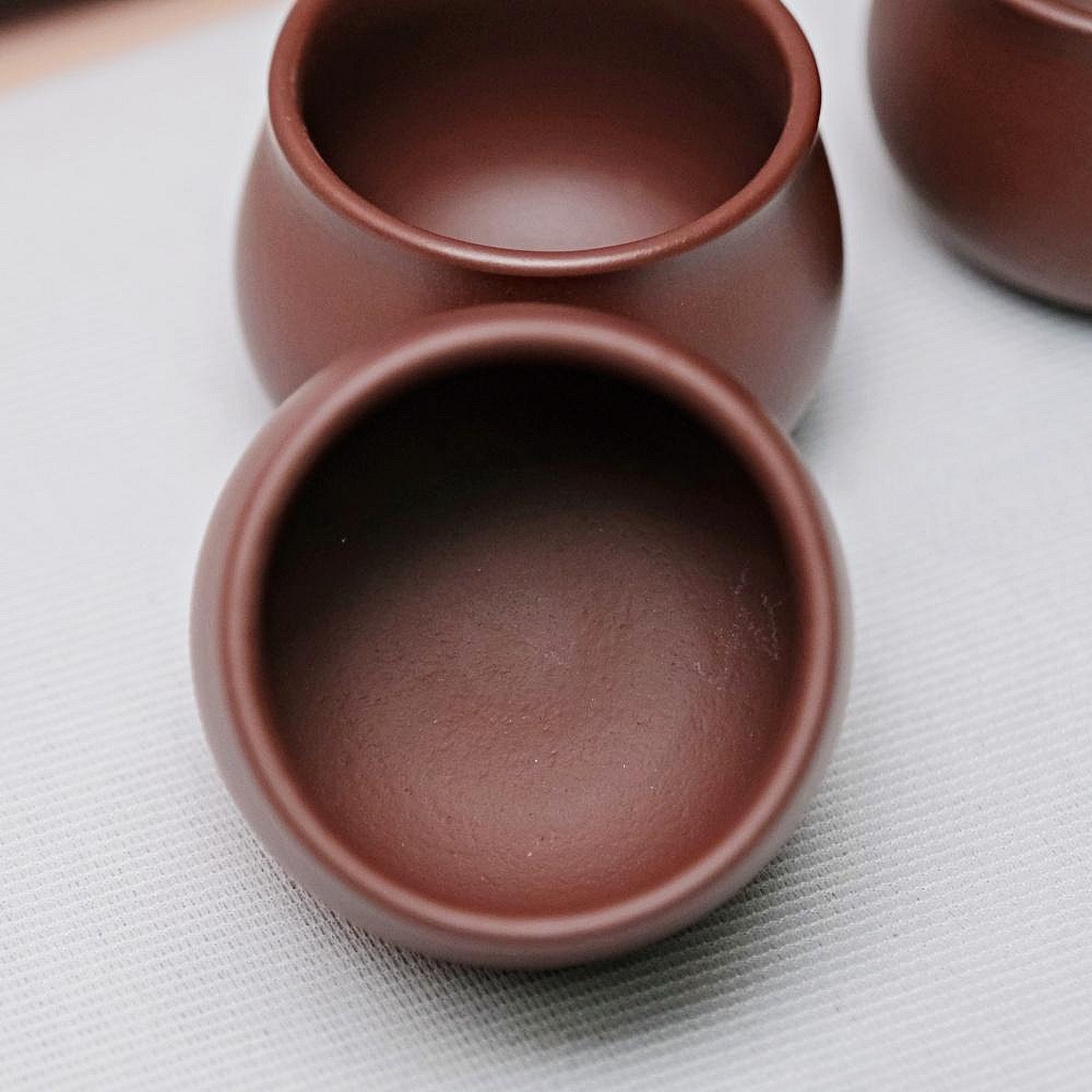 【自在坊茶具】茶杯 紫砂杯 【大紅袍 / 紫朱泥小口杯─50ml】手工杯 品茗杯 小口杯【全館滿599免運】-細節圖7