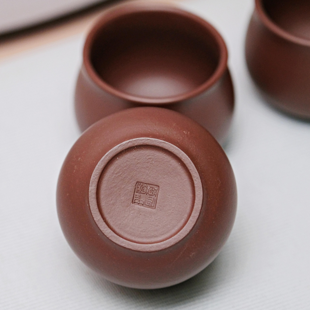 【自在坊茶具】茶杯 紫砂杯 【大紅袍 / 紫朱泥小口杯─50ml】手工杯 品茗杯 小口杯【全館滿599免運】-細節圖8