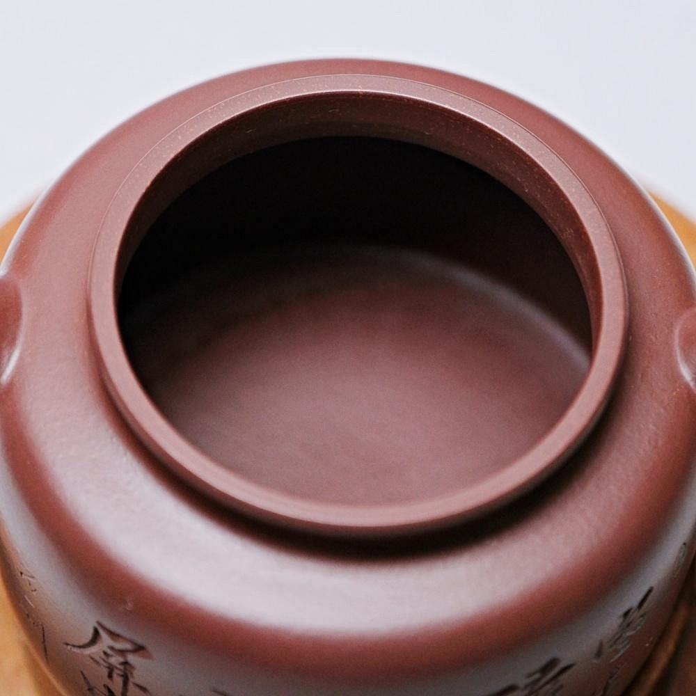 【自在坊茶具】茶壼 西施壼 紫砂壼【邵美華紫朱泥德中壼-300ml】工藝師手作 出湯順暢【全館滿599免運】-細節圖8