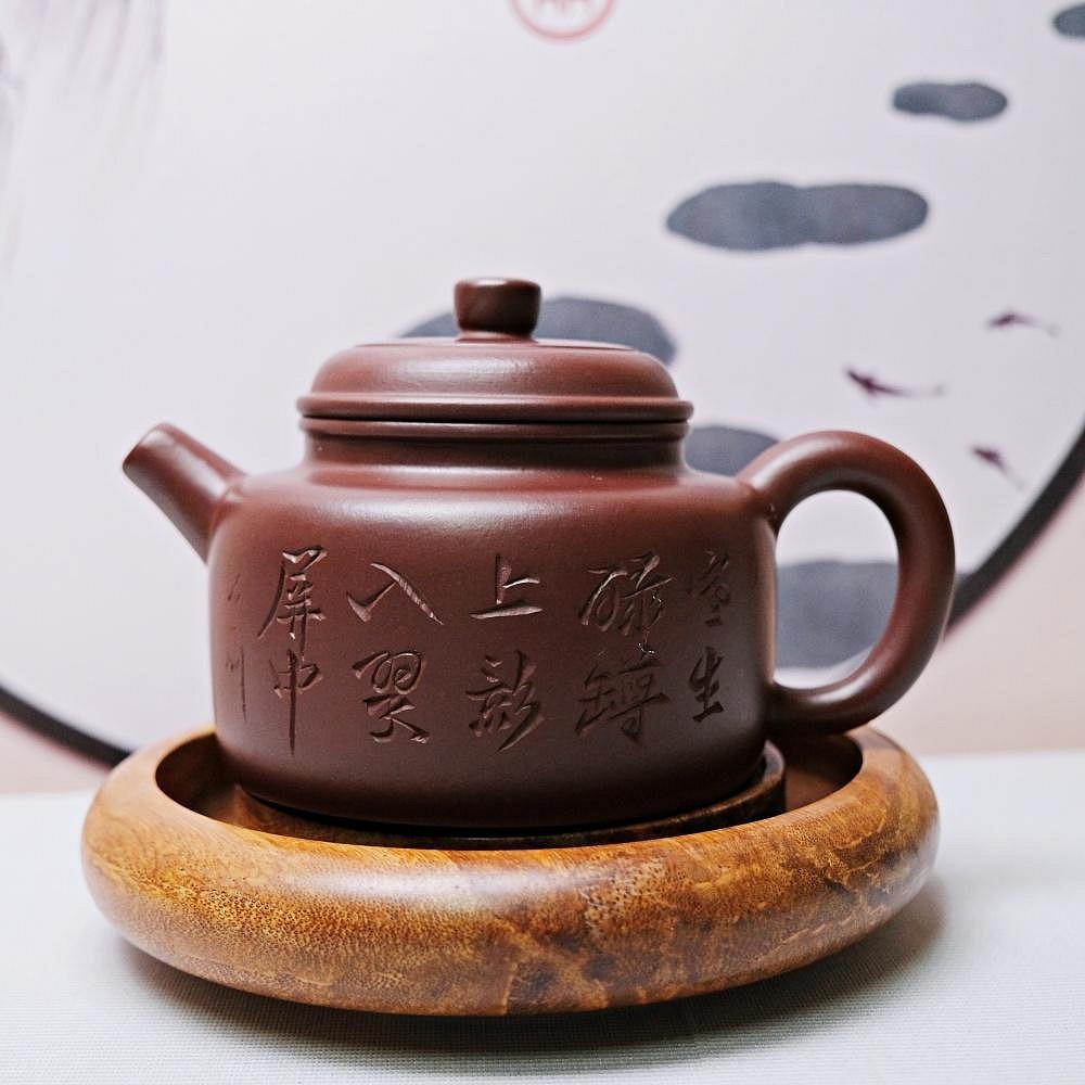 【自在坊茶具】茶壼 西施壼 紫砂壼【邵美華紫朱泥德中壼-300ml】工藝師手作 出湯順暢【全館滿599免運】-規格圖11