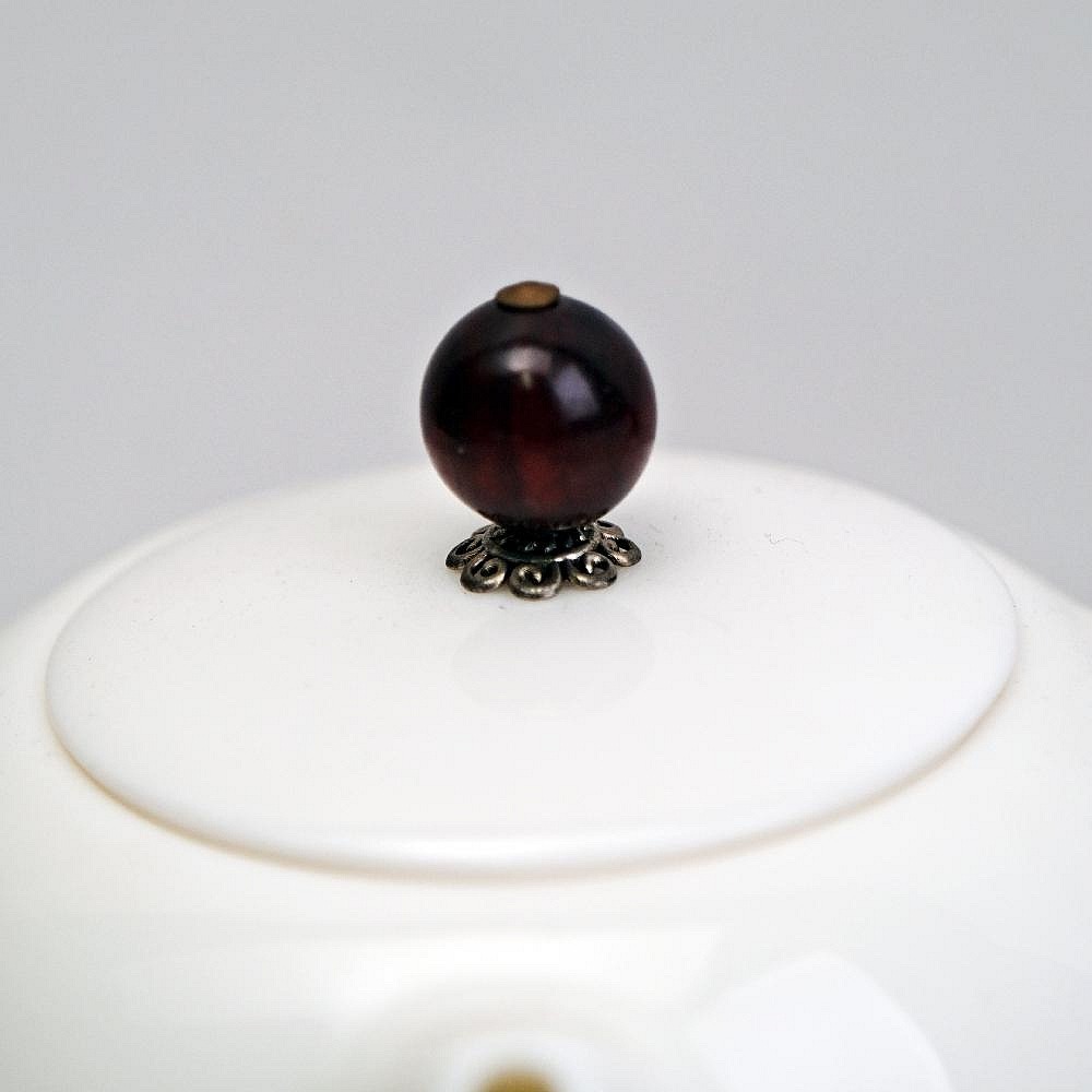 【自在坊茶具】玉瓷側把壺 白瓷黑檀木餅側把壺 瑩若凝脂 溫潤美白 精品茶壺 自用怡情 温馨相送 友誼聯絡 工商餽贈-細節圖5