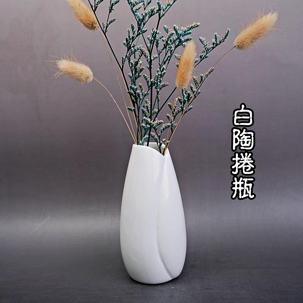 【自在坊茶具】花器 陶瓷花瓶 白陶花瓶（高12cm) 小花瓶 擺件 花盆 粗陶花瓶 復古花瓶 插花【全館滿599免運】-細節圖5