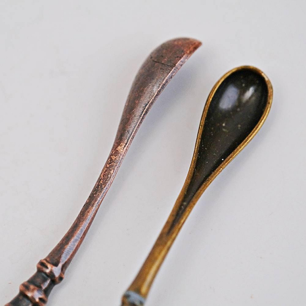 【自在坊茶具】古紅/古青荷花茶則 手工銅製茶勺 茶鏟 茶則 鑑賞茶葉 茶荷 茶撥 茶針勺 分茶器 茶道配件【全館滿599-細節圖4