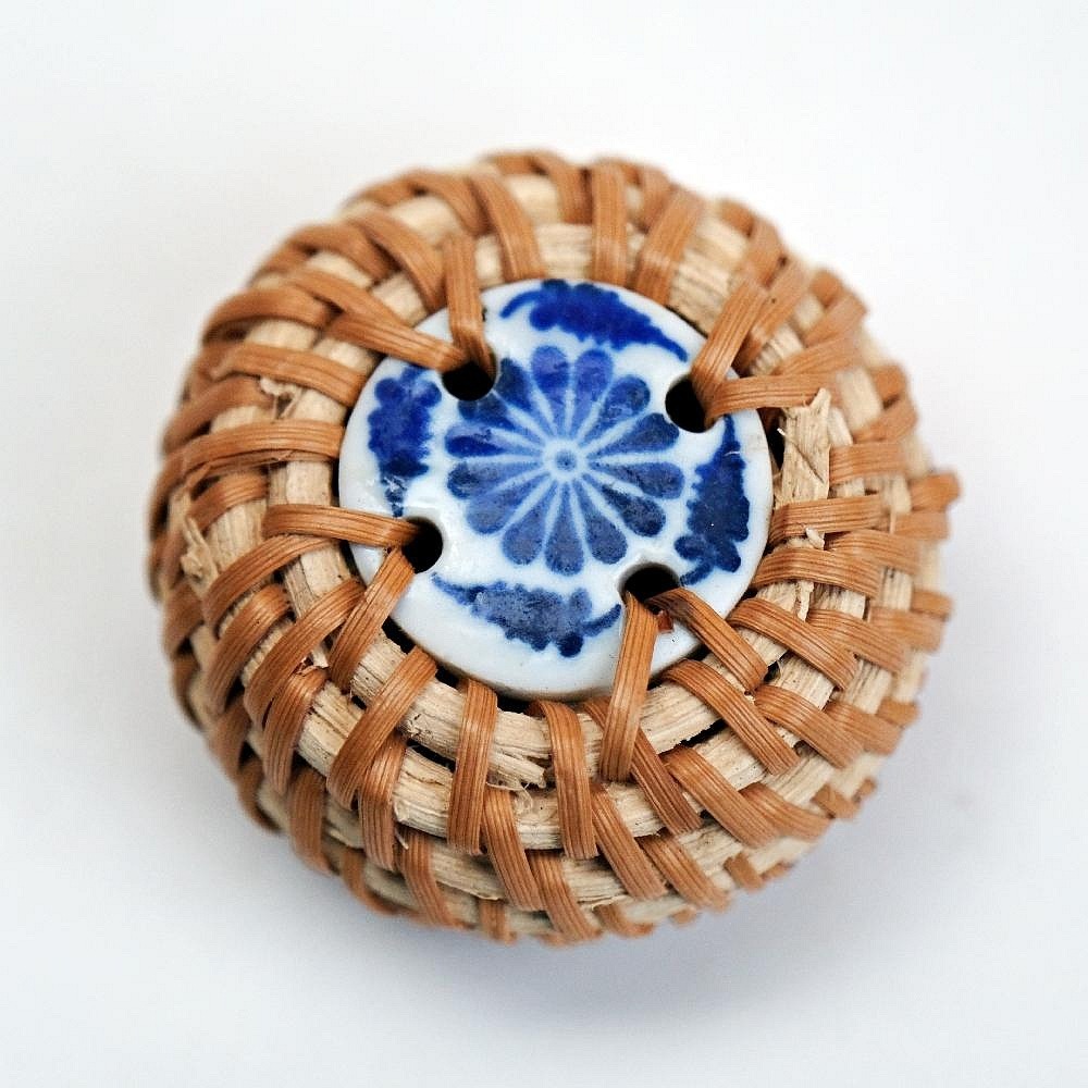 【自在坊茶具】青花瓷藤编蓋置 壺蓋置 蓋托 藤编蓋置 茶道配件 擺件 竹蓋置 壺蓋托 杯蓋架 壺蓋架【全館滿599免運】-細節圖3