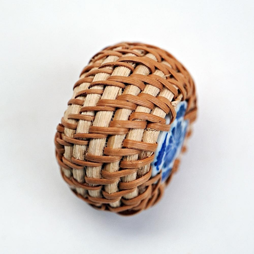 【自在坊茶具】青花瓷藤编蓋置 壺蓋置 蓋托 藤编蓋置 茶道配件 擺件 竹蓋置 壺蓋托 杯蓋架 壺蓋架【全館滿599免運】-細節圖4