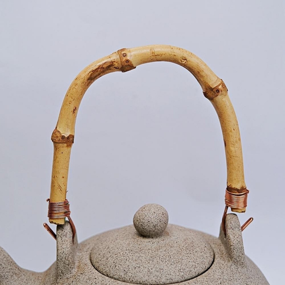 【自在坊茶具】老岩泥水潤壼 手工老岩泥煮水壺 燒水壺 煮水壼 復古粗陶茶具 1.3L 提升茶香 透氣性好【全館滿599免-細節圖3