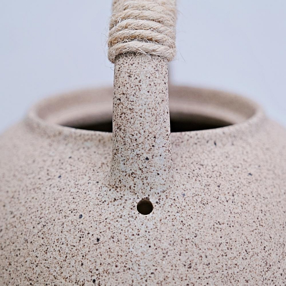 【自在坊茶具】老岩泥禪悟壼 手工老岩泥煮水壺 燒水壺 煮水壼 復古粗陶茶具 1.3L 提升茶香 透氣性好【全館滿599免-細節圖7