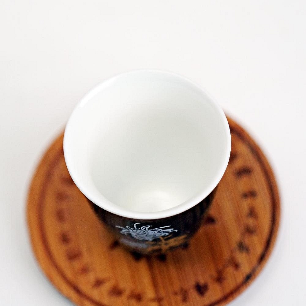 【自在坊茶具】四君子茶杯禮盒4入（梅/蘭/竹/菊） 35ml 品茗杯 陶瓷杯 茶杯 茶杯禮盒 茶具【全館滿599免運】-細節圖7