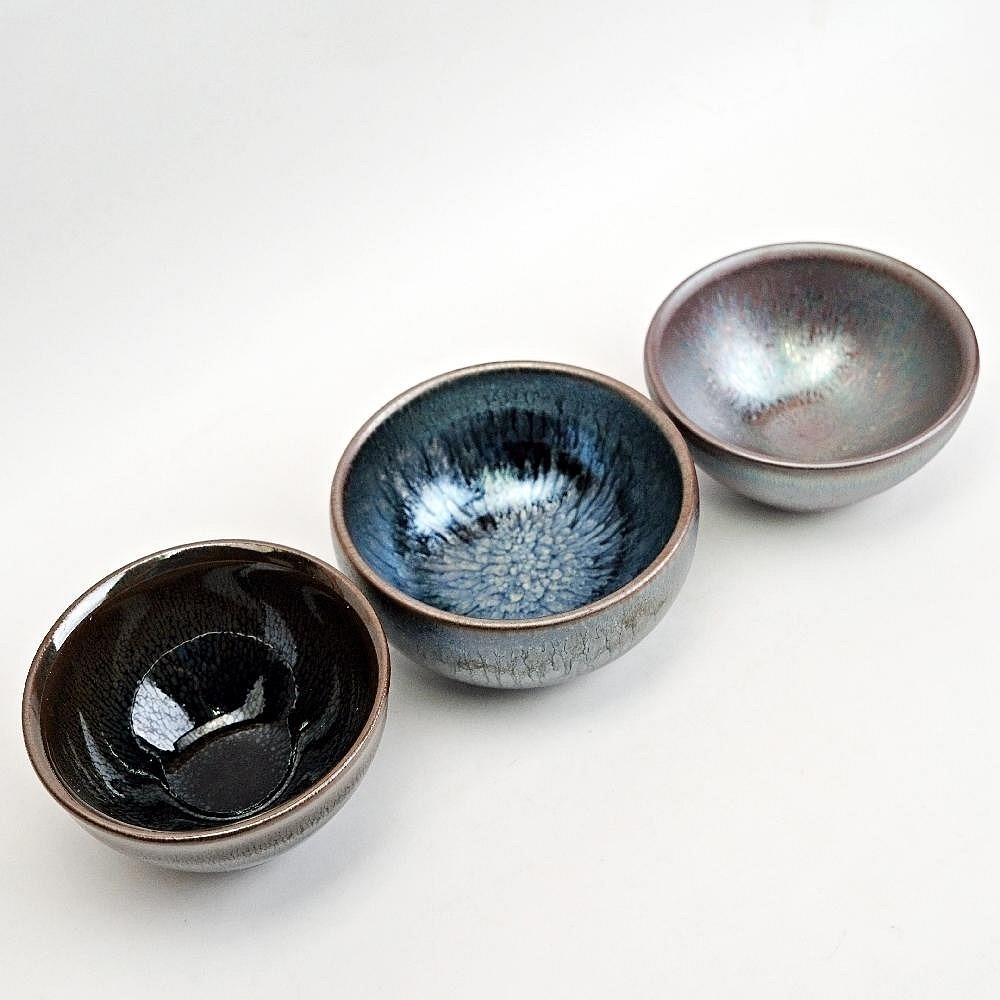 【自在坊茶具】粉金束口杯 油滴致臻建盞杯 油滴百花建盞杯 建盞茶杯 主人杯 品茗杯 細緻手作 陶瓷茶杯【全館滿599免運-細節圖4