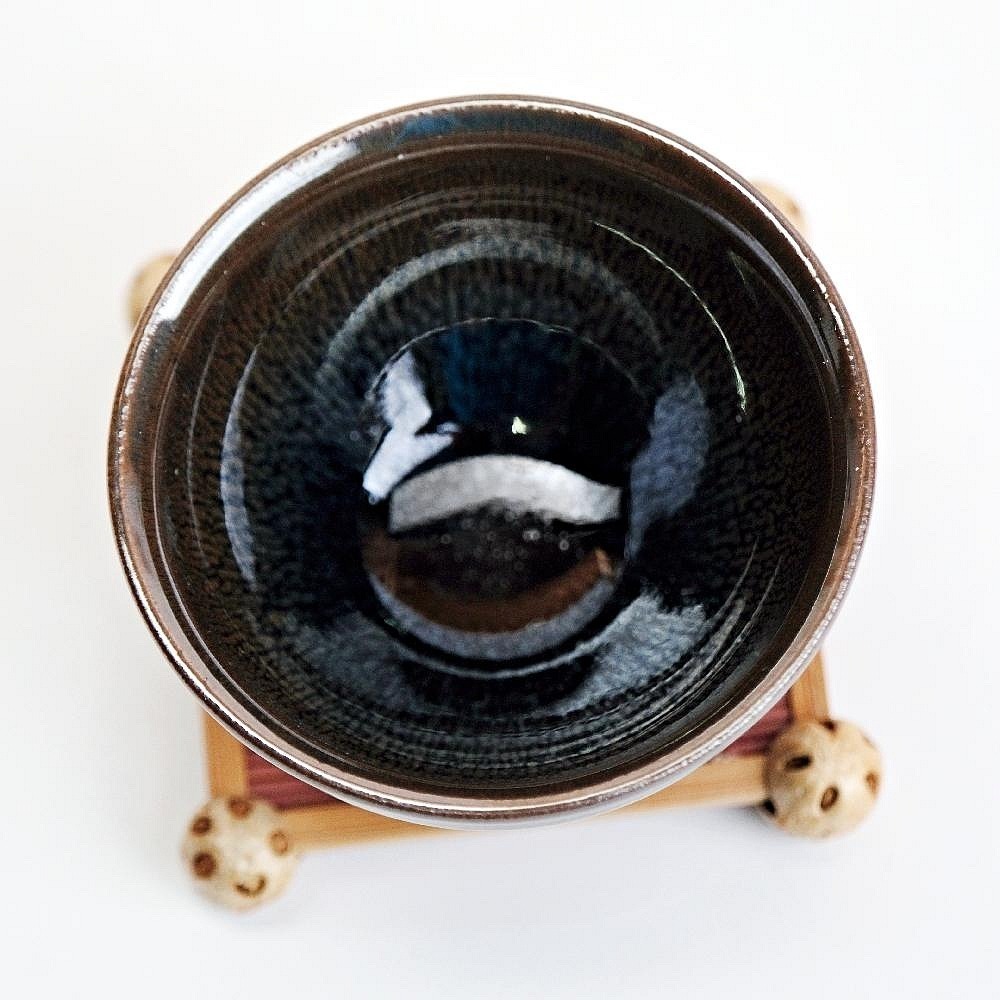 【自在坊茶具】粉金束口杯 油滴致臻建盞杯 油滴百花建盞杯 建盞茶杯 主人杯 品茗杯 細緻手作 陶瓷茶杯【全館滿599免運-細節圖7