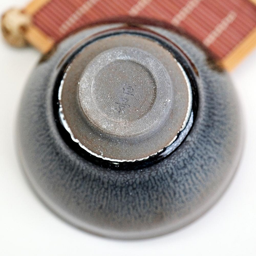 【自在坊茶具】粉金束口杯 油滴致臻建盞杯 油滴百花建盞杯 建盞茶杯 主人杯 品茗杯 細緻手作 陶瓷茶杯【全館滿599免運-細節圖8