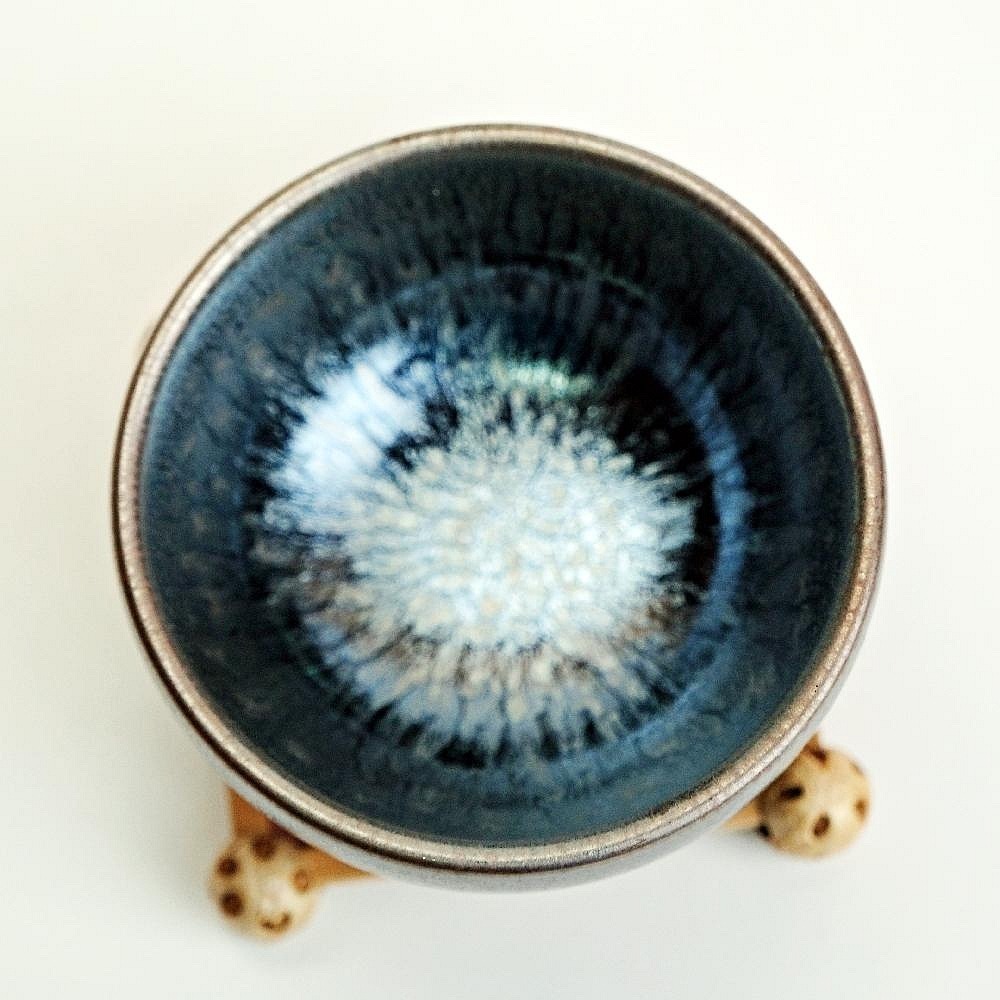 【自在坊茶具】粉金束口杯 油滴致臻建盞杯 油滴百花建盞杯 建盞茶杯 主人杯 品茗杯 細緻手作 陶瓷茶杯【全館滿599免運-細節圖10