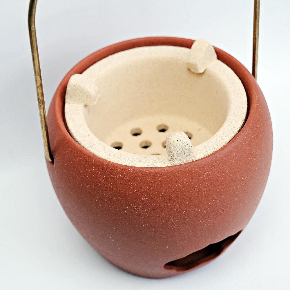 【全館滿599免運】紅泥坊古炭爐 炭爐 紅泥炭爐 火爐 煮茶爐 燒水碳爐 功夫茶爐【自在坊茶具】-細節圖4