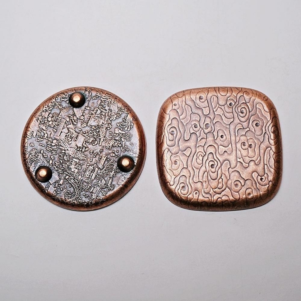 【自在坊茶具】杯墊 杯托 壼墊 壼承 清明上河圖/祥雲銅杯墊─8cm 清明上河圖/祥雲壼承─12.5cm 銅製【全館滿5-細節圖3