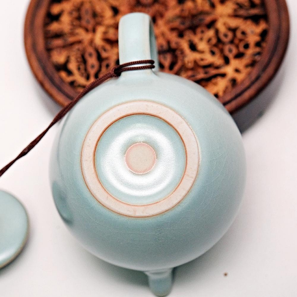 【自在坊茶具】汝窯平安壼─200ml 茶壼 陶瓷茶壼 陶瓷工藝 瓷壼 汝窯茶壼 平安壼 【全館滿599免運】-細節圖9