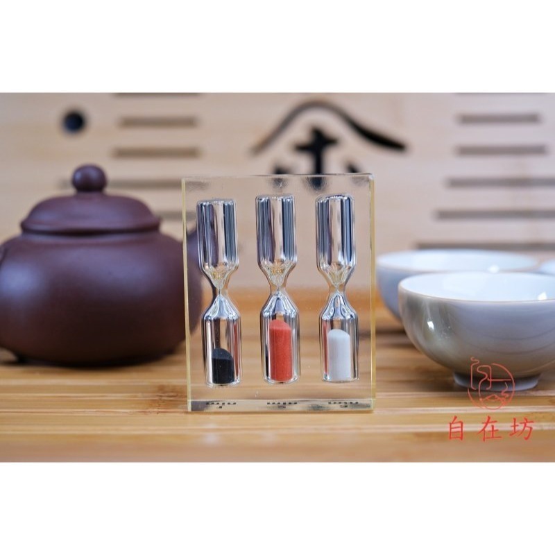 【自在坊茶具】三合一亞克力泡茶專用沙漏 沙漏 沙漏計時器 泡茶計時沙漏-細節圖2