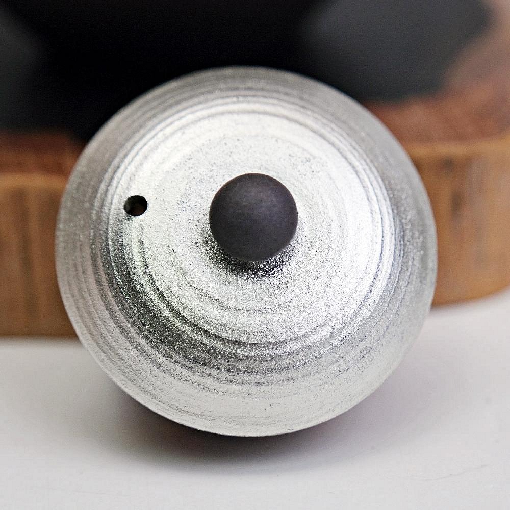 【自在坊茶具】空寂老岩泥明鏡壼─160ml 茶壼 陶瓷茶壼 陶瓷工藝 瓷壼 老岩泥 茶具【全館滿599免運】-細節圖5