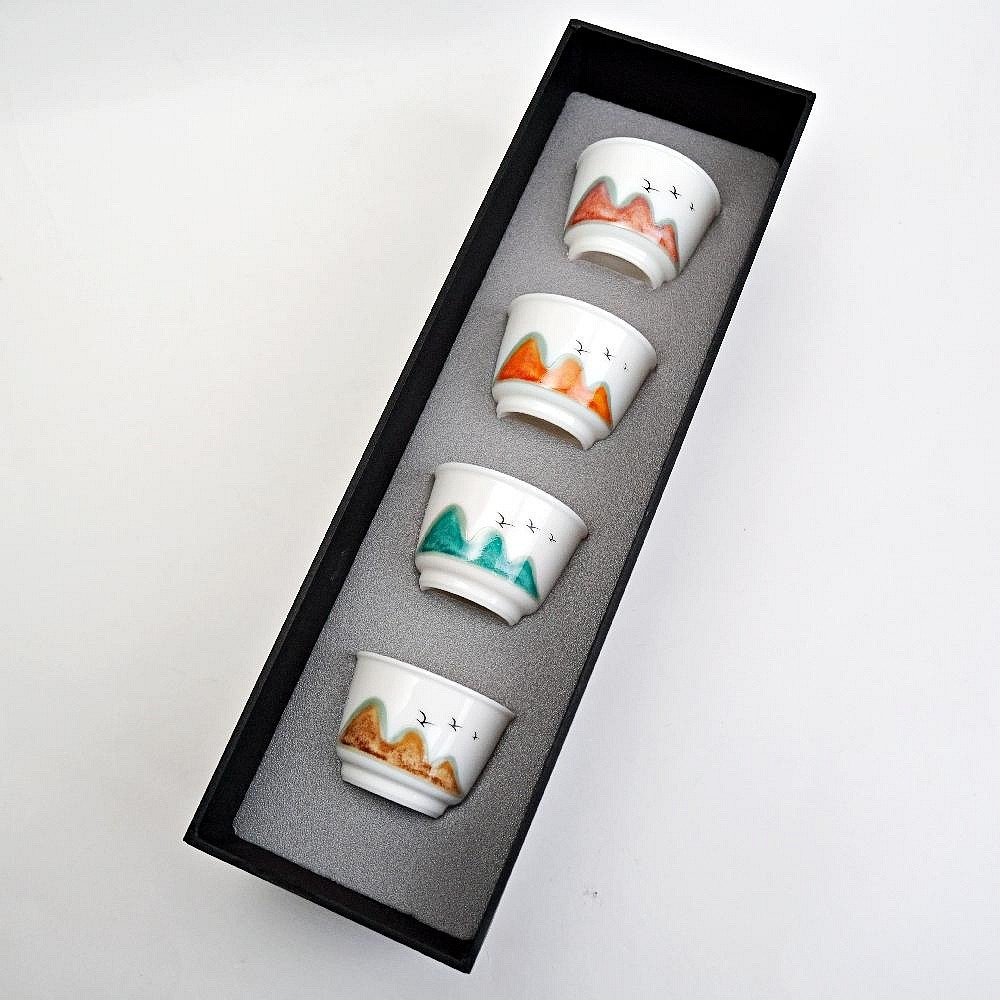 【自在坊茶具】【萬里江山敞口─55ml/反口杯組─40ml】敞口杯 反口杯 陶瓷杯 瓷杯 茶杯【全館滿599免運】-細節圖9