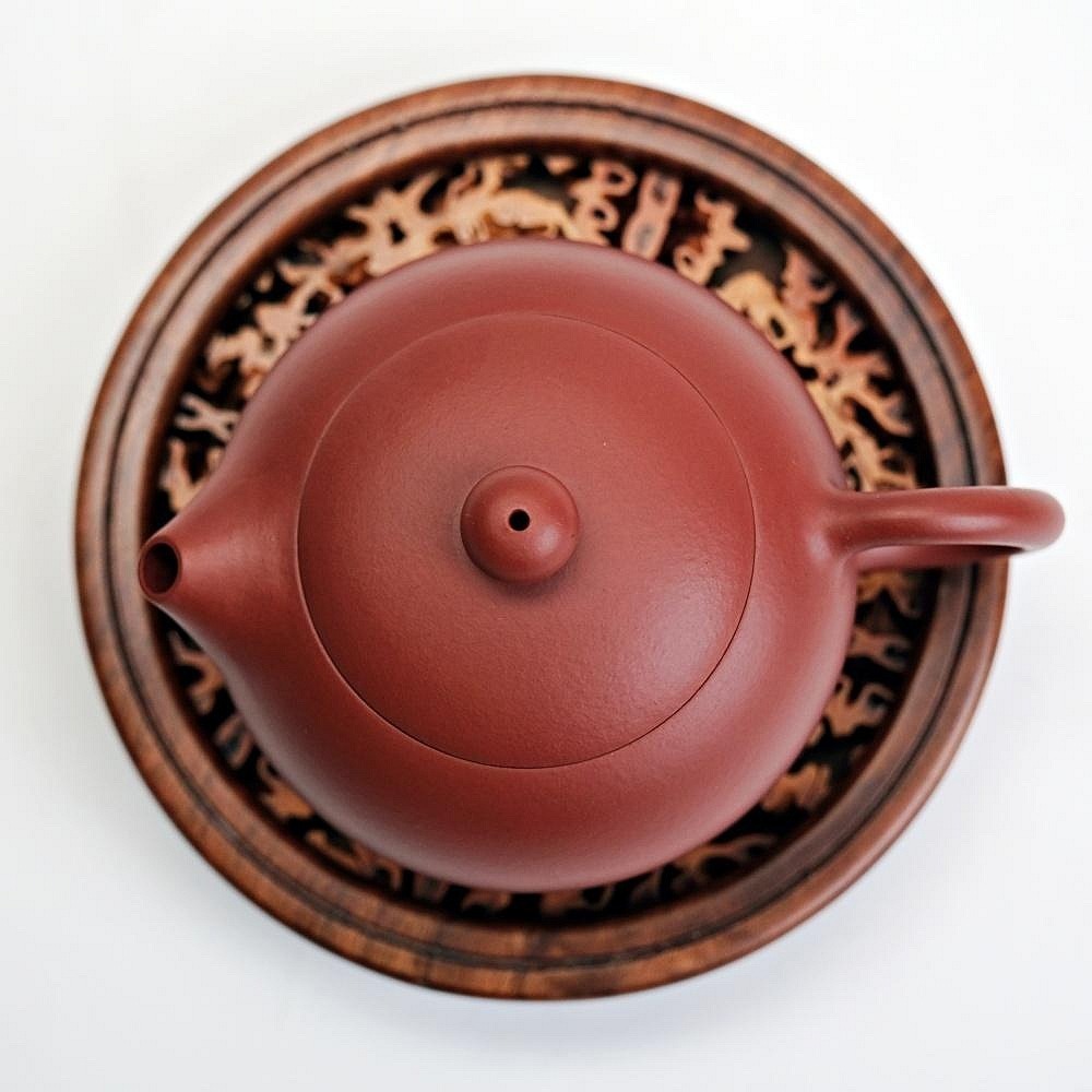 【全館滿599免運】茶壺 手工壺 紫砂壺【吳文彩大紅袍西施─210ml】工藝師吳文彩手作 出湯順暢【自在坊茶具】-細節圖2