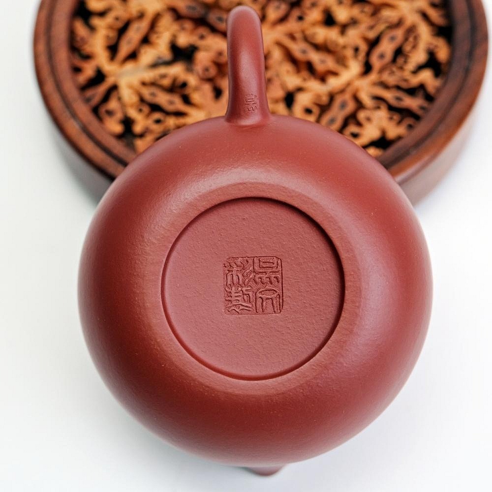 【全館滿599免運】茶壺 手工壺 紫砂壺【吳文彩大紅袍西施─210ml】工藝師吳文彩手作 出湯順暢【自在坊茶具】-細節圖9