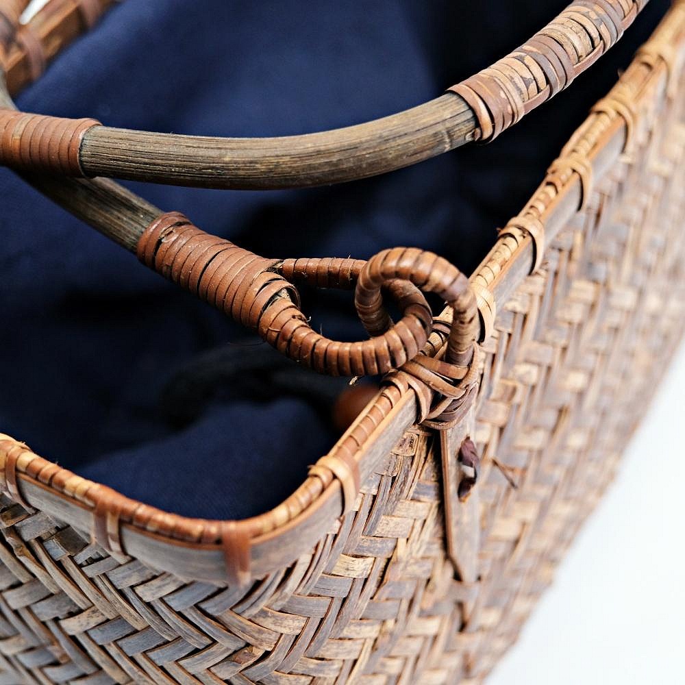 【自在坊茶具】編織竹提籃(小) 編織收納籃 藤編收納籃 藤編籃 草編籃 竹編籃 編織籃子【全館滿599免運】-細節圖9
