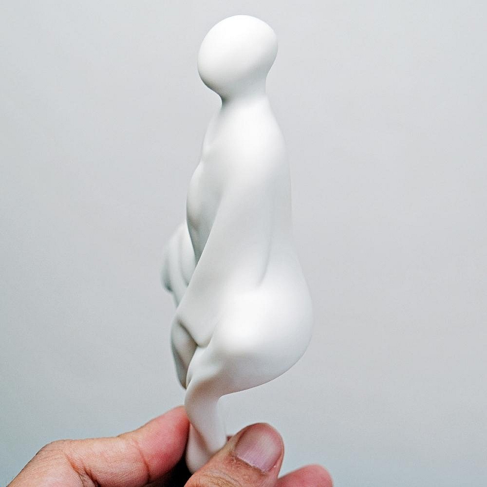 【自在坊茶具】淨悟/心白瓷無像擺件 禪意擺件 無像擺件 香薰擺件 陶瓷人物 倒流香擺件 手工創意【全館滿599免運】-細節圖4