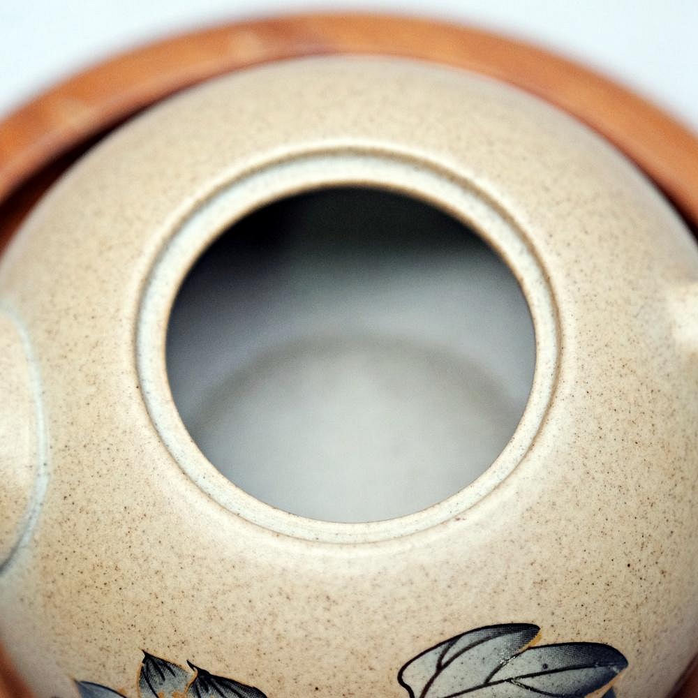 【自在坊茶具】粗陶墨荷壺 250ml 禪風古韻 淡雅清俗 細緻手作 自然窯變 古法燒製 粗陶茶壼 功夫茶具【全館滿599-細節圖7