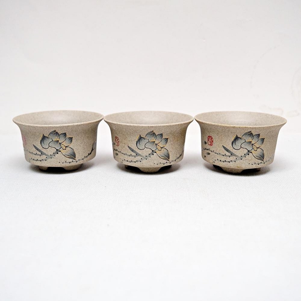 【自在坊茶具】粗陶墨荷杯 60ml 粗陶杯 陶瓷杯 瓷杯 茶杯 品茗杯 陶藝茶器 禪意茶具【全館滿599免運】-細節圖5