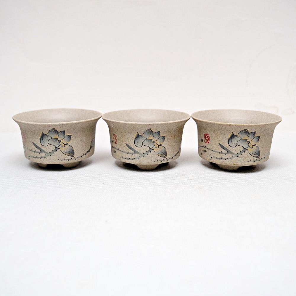 【自在坊茶具】粗陶墨荷杯 60ml 粗陶杯 陶瓷杯 瓷杯 茶杯 品茗杯 陶藝茶器 禪意茶具【全館滿599免運】-細節圖5