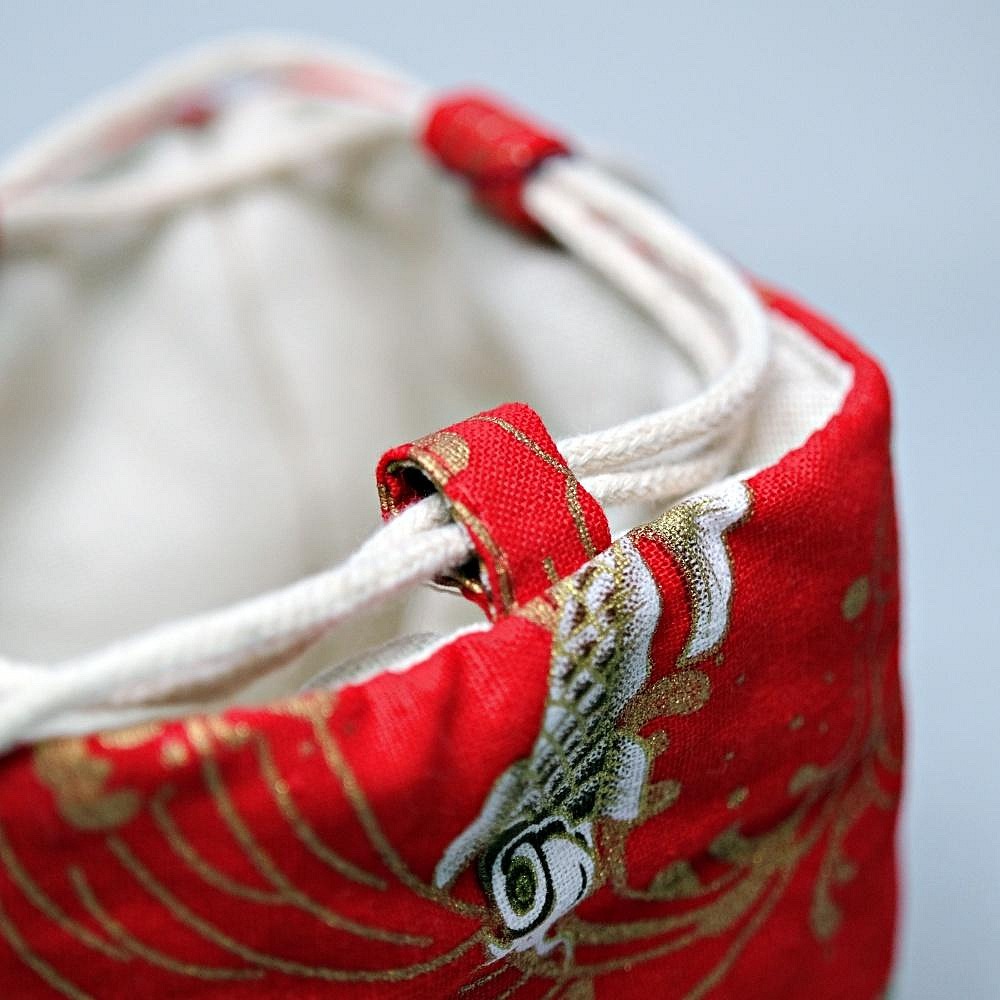 【自在坊茶具】茶具 單壼布套─招財貓/錦鯉 加厚款麻布保護布袋 抽繩棉布壺套 外出茶具提袋 壺套 棉布杯套 旅行茶具 收-細節圖9