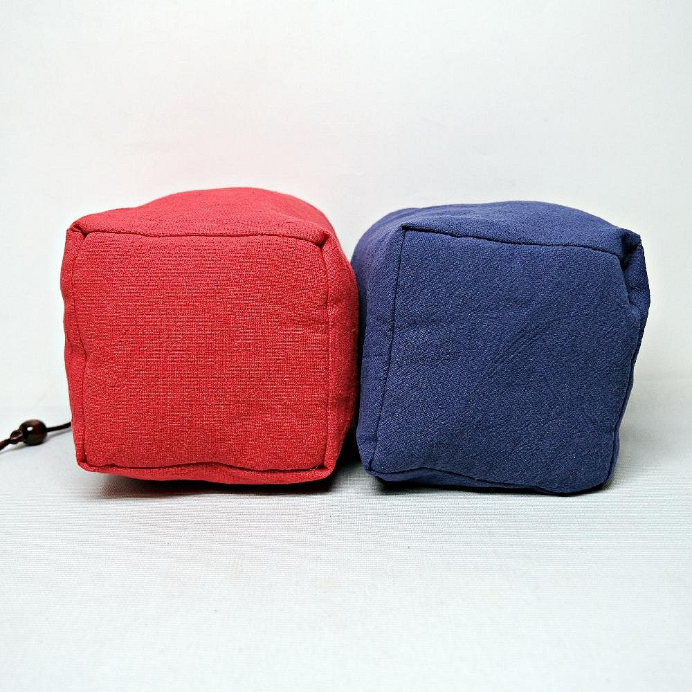 【自在坊茶具】茶具 茶壼布套─紅/藍 加厚款麻布保護布袋 抽繩棉布壺套 外出茶具提袋 壺套 棉布杯套 旅行茶具 收納布包-細節圖4