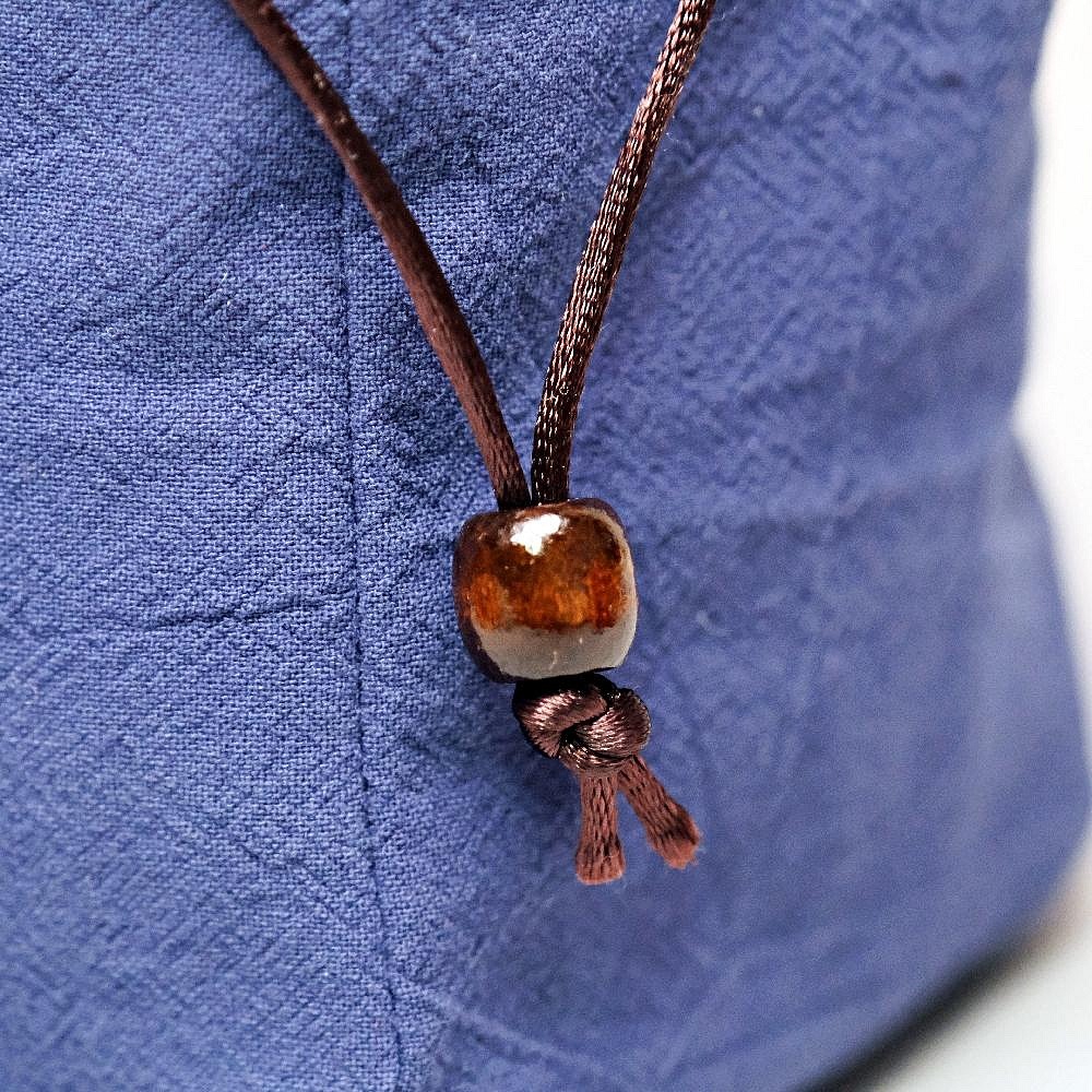 【自在坊茶具】茶具 茶壼布套─紅/藍 加厚款麻布保護布袋 抽繩棉布壺套 外出茶具提袋 壺套 棉布杯套 旅行茶具 收納布包-細節圖7