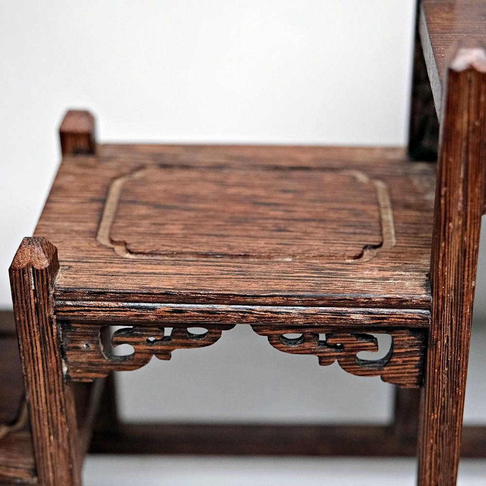 【自在坊茶具】博古架─七格款 中式博古架 展示架 收藏架 實木博古架 擺件展示 多層收納架【全館滿599免運】-細節圖3