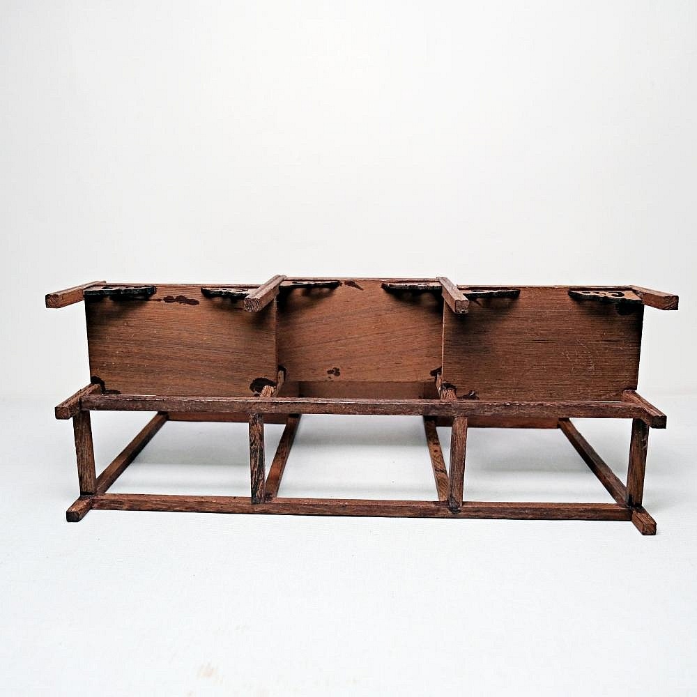 【自在坊茶具】博古架─前後台六格款 中式博古架 展示架 收藏架 實木博古架 擺件展示 多層收納架【全館滿599免運】-細節圖3