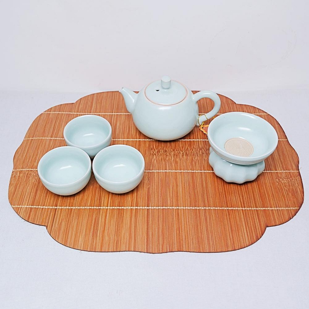 【自在坊茶具】祥雲竹席 竹製茶席 竹席 茶席 茶具墊 古典茶席 茶道配件 祥雲圖騰 細竹編織 【全館滿599免運】-細節圖4