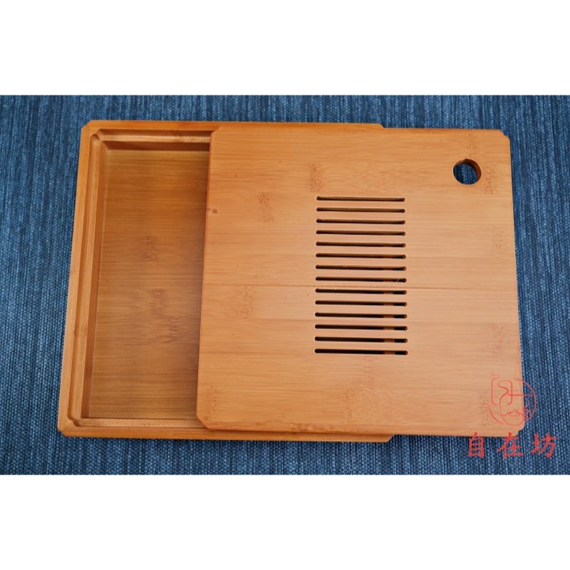 【自在坊茶具】茶盤【正方乾泡茶盤】日式竹製小茶盤 竹茶盤 竹製茶盤 儲水式茶盤 竹泡茶盤 功夫茶盤【全館滿599免運】-細節圖5