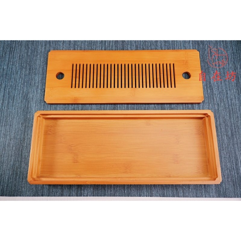 【自在坊茶具】茶盤【長方乾泡茶盤】日式竹製小茶盤 竹茶盤 竹製茶盤 儲水式茶盤 竹泡茶盤 功夫茶盤【全館滿599免運】-細節圖5