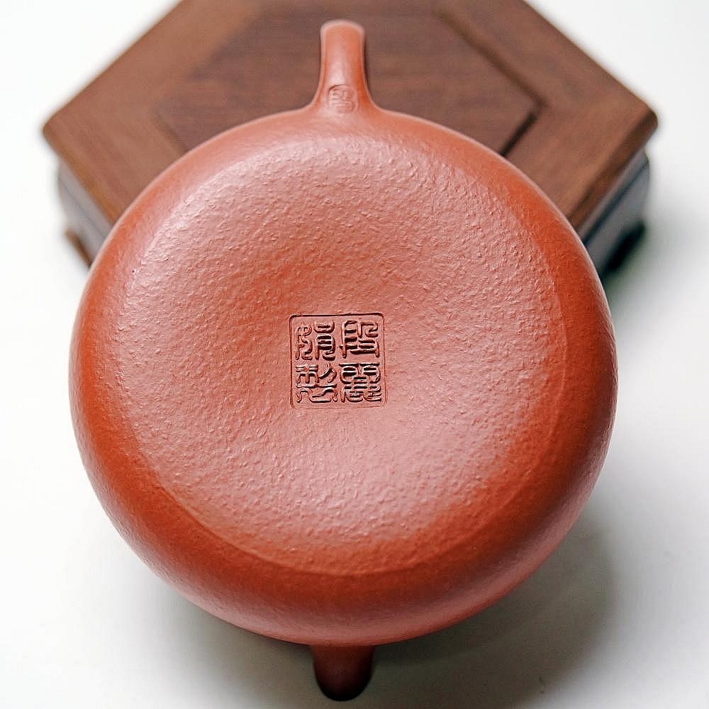 【自在坊茶具】段麗娟梨皮朱泥寒江壺─120ml 工藝師手作 原礦紫砂 宜興茶壺 一把好壺 出湯順暢 三寸不斷-細節圖8
