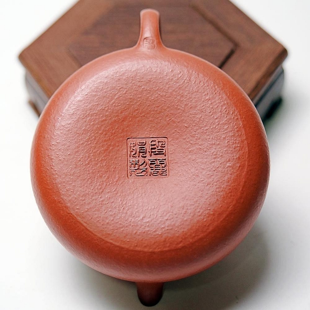 【自在坊茶具】段麗娟梨皮朱泥寒江壺─120ml 工藝師手作 原礦紫砂 宜興茶壺 一把好壺 出湯順暢 三寸不斷-細節圖8