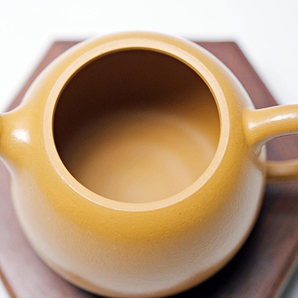 【自在坊茶具】李麗華黃金朱泥憨瓢壺─180ml 工藝師手作 原礦紫砂 宜興茶壺 一把好壺 出湯順暢 三寸不斷-細節圖6