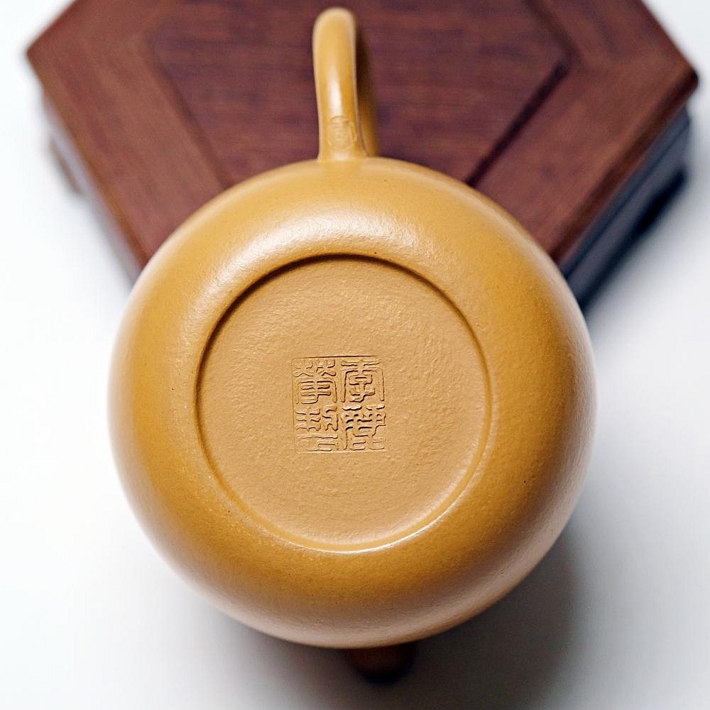 【自在坊茶具】李麗華黃金朱泥憨瓢壺─180ml 工藝師手作 原礦紫砂 宜興茶壺 一把好壺 出湯順暢 三寸不斷-細節圖8