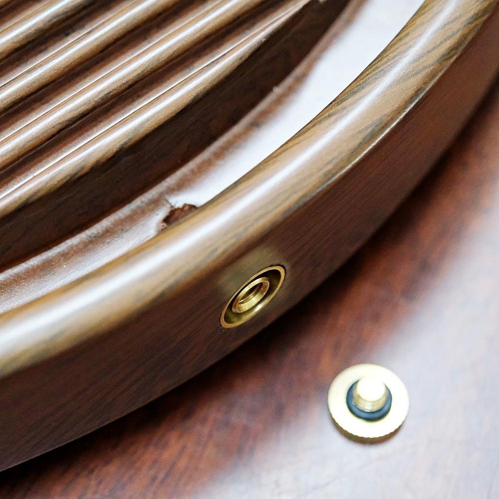 【自在坊茶具】萬川圓形電木茶盤 電木茶盤 茶盤 實木茶盤 木製茶盤 泡茶臺 排水式 高端茶具【全館滿599免運】-細節圖5