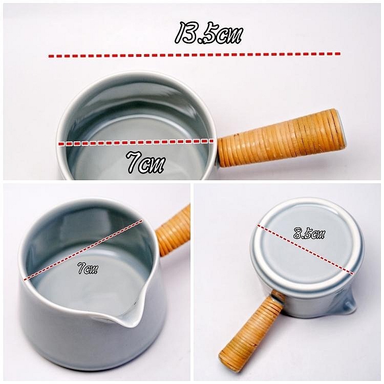【自在坊茶具】冰灰釉藤編側把茶海─190ml 側把茶海 茶海 公道杯 陶瓷茶海 分茶器【滿599免運】-細節圖7