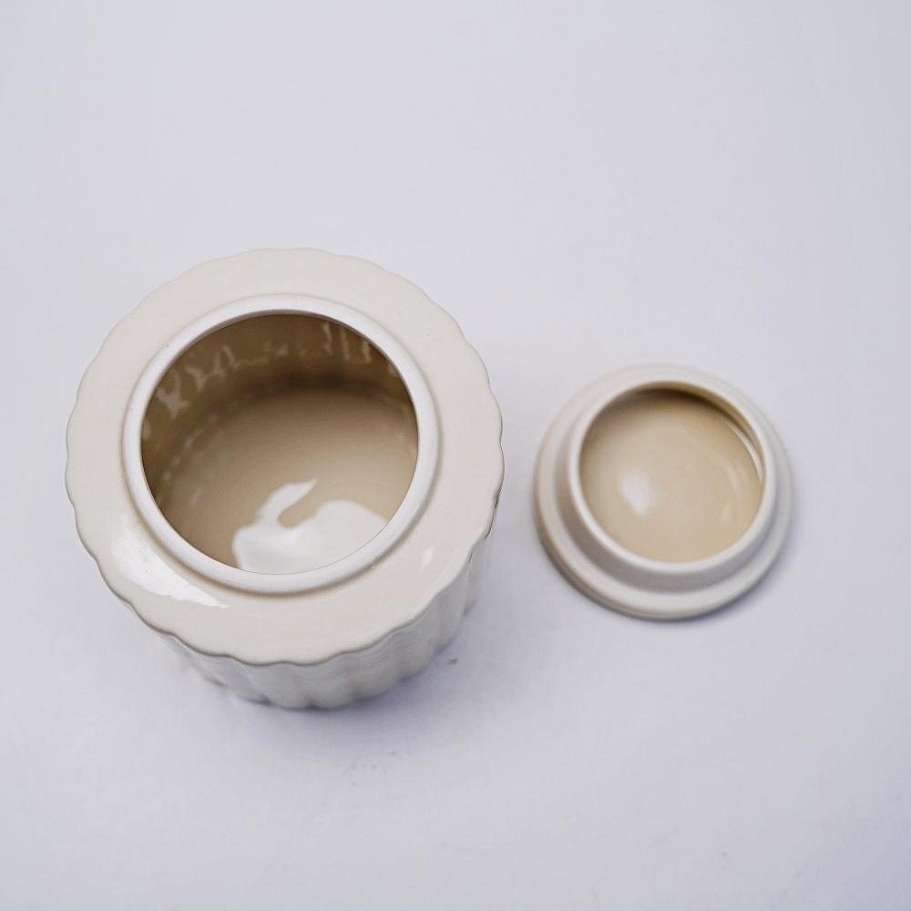 【自在坊茶具】蜜釉菊瓣茶葉罐─270ml 茶葉罐 密封罐 防止茶葉受潮 茶葉儲藏罐 小茶葉罐 茶罐 保存茶葉【全館滿59-細節圖3