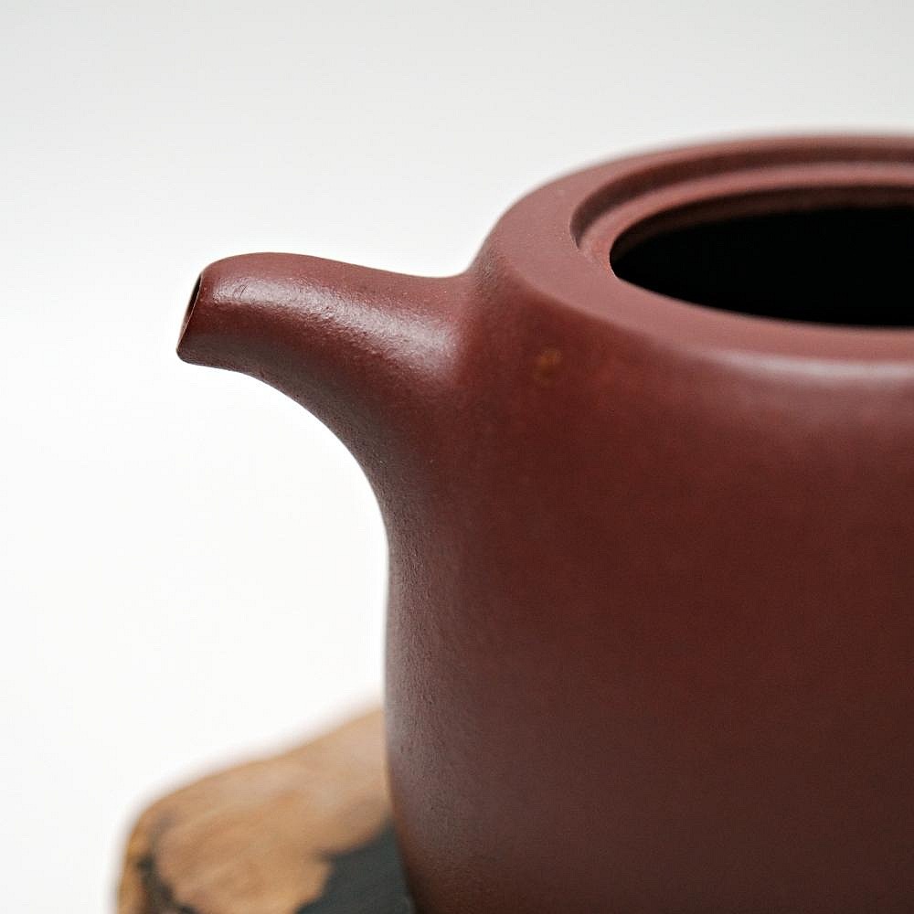 【自在坊茶具】徐霞紫朱泥井欄壼─190ml 工藝師手作 原礦紫砂 宜興茶壺 一把好壺 出湯順暢 三寸不斷-細節圖5